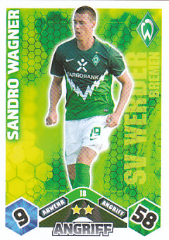Sandro Wagner Werder Bremen 2010/11 Topps MA Bundesliga #18